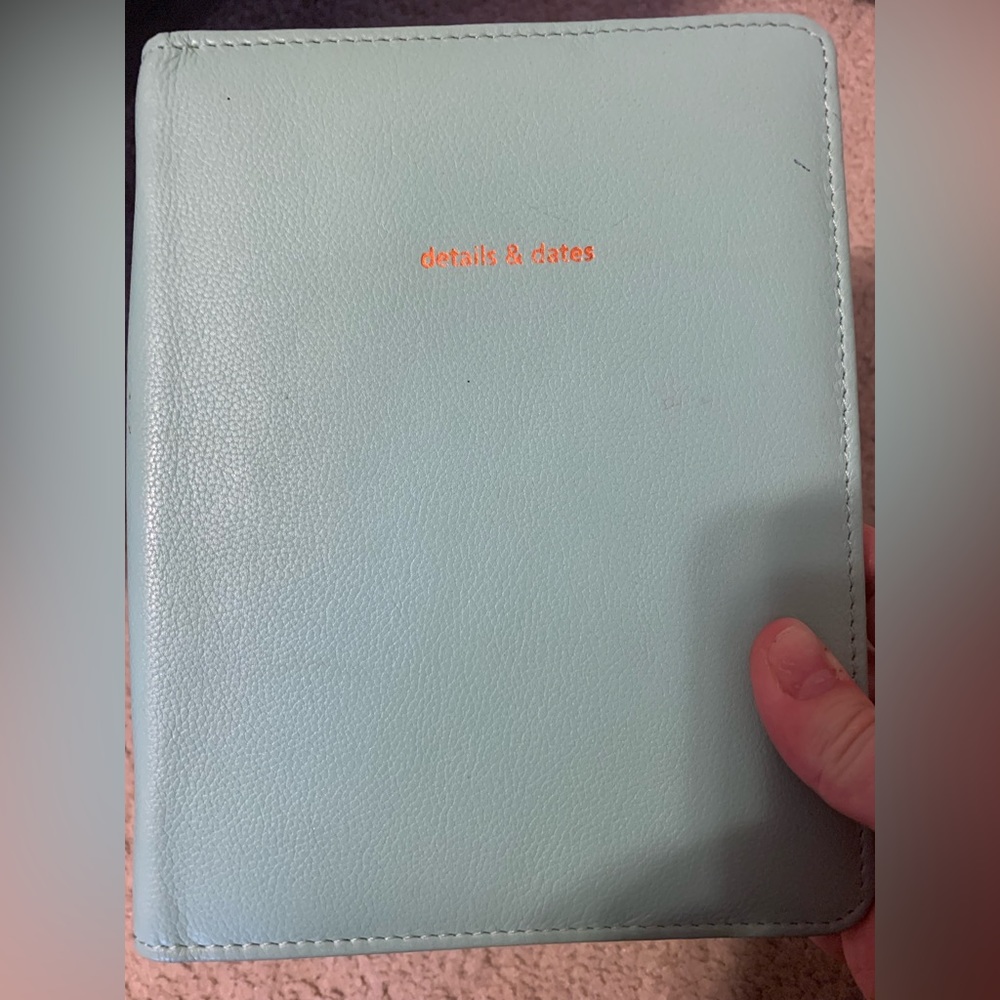 Anthropologie organizer/ receipt holder/ important notes - zips closed